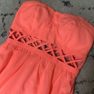 Dainty Hooligan Coral Maxi Dress